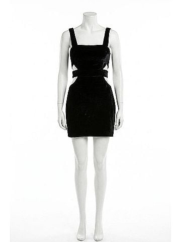 For Love & Lemons Kate Overall Dress in Noir (view 1)
