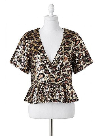 Show Me Your Mumu Eve Top in Party Cheetah Sequins (view 1)