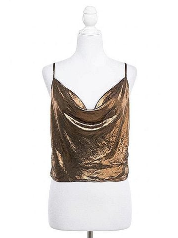 For Love & Lemons Blackjack Cowl Top in Copper (view 1)