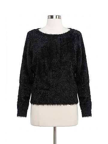 For Love & Lemons Lou Slouchy Sweater in Black (view 1)