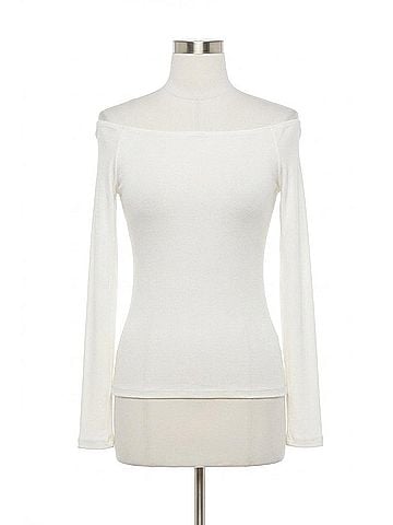 Show Me Your Mumu Marnie Top in White Rib (view 1)