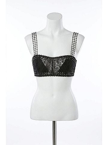 For Love & Lemons Oasis Crop Top in Black (view 1)
