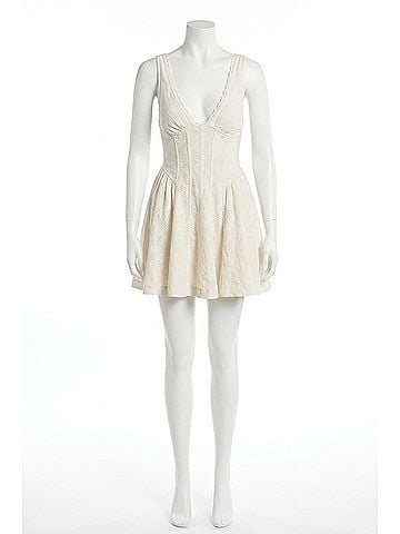 Free People Can't Help It Mini Dress in Champagne Sugar Combo (view 1)