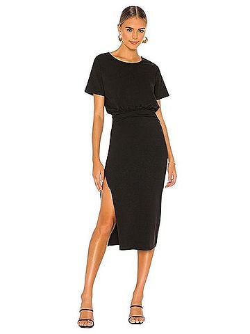 Lovers + Friends Easy Ruched Midi Dress Casual Dress (view 1)