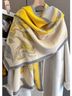 Accessories Floral Yellow Gray Ivory Scarf One size - photo 4