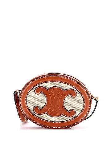 Céline Triomphe Oval Crossbody Bag Canvas and Leather (view 1)