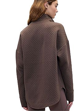 Gap GapFit Quilted Jacquard Half Zip Pullover Long Sleeve T-Shirt (view 2)