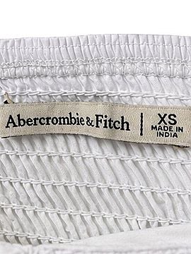 Abercrombie & Fitch White Ruffle Tiered Mini Dress Casual Dress (view 2)
