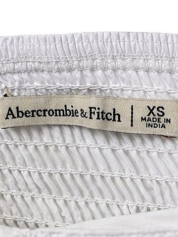 Abercrombie & Fitch White Ruffle Tiered Mini Dress Casual Dress (view 2)