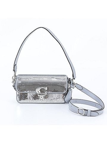Coach Coach Studio Baguette CM428 Leather 2-Way Shoulder Bag/Handbag, Silver, Women's (view 1)