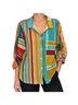 John Mark Stripes Floral Multi Color Button-Down Shirt Size L - photo 1