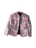 Kasper 100% Polyester Floral Pink Black Gray Jacket Size 6 - photo 4