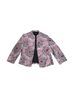 Kasper 100% Polyester Floral Pink Black Gray Jacket Size 6 - photo 3