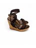 Stuart Weitzman Black Brown Wedges Size 8 - photo 4