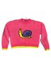 Zara Animal Print Chevron-herringbone Color Block Graphic Ombre Pink Yellow Purple Pullover Sweater Size M - photo 1