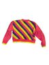 Zara Animal Print Chevron-herringbone Color Block Graphic Ombre Pink Yellow Purple Pullover Sweater Size M - photo 2