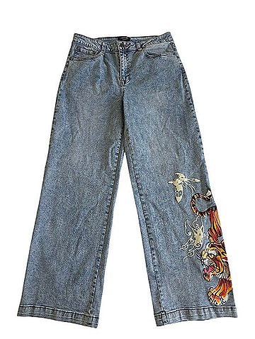 Ed Hardy Tiger Tattoo Graphic Jeans (view 2)