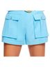 Ramy Brook Solid Blue Cornelia Belted Mini Short Size 10 - photo 2