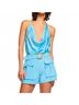 Ramy Brook Solid Blue Cornelia Belted Mini Short Size 10 - photo 3