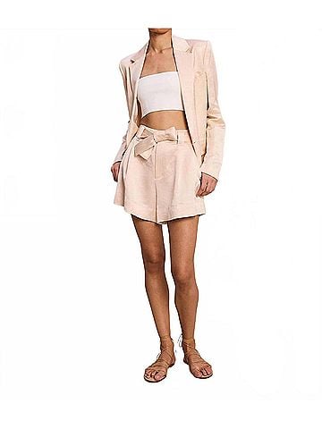 A.L.C. Dempsey Linen Shine Short in Creamy Hue (view 2)