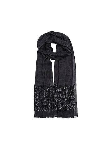 Echo Sequin Border Wrap in Charcoal/Black (view 1)