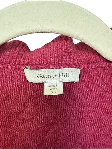 Garnet Hill Raspberry Ruffle-Front Cardigan Cardigan (view 2)