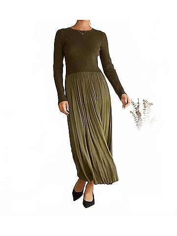 Skies Are Blue Talia Dress in Olive (view 2)