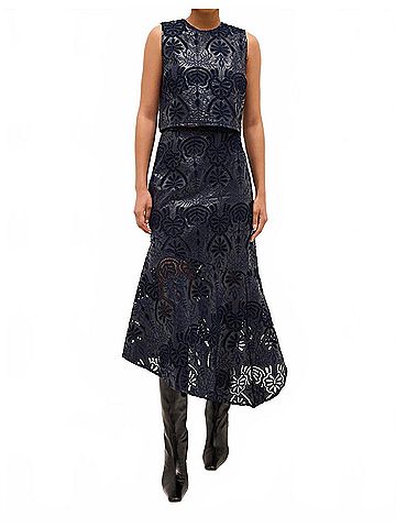 Marie Oliver Davis Shell Tank in Navy (view 2)