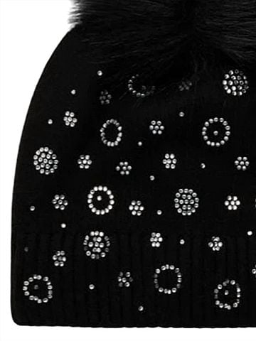 Furlux Women's Faux Fur Pom Cashmere Blend Beanie (view 2)