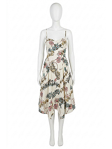 Free People Cherish Printed Midi Dress in Ivory Combo (view 1)
