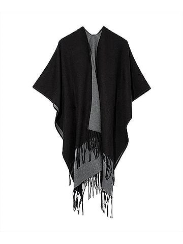 Echo Women's Ruana Wrap in Black (view 1)