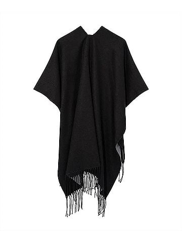 Echo Women's Ruana Wrap in Black (view 2)