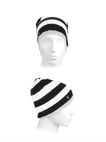 Kate Spade New York Women's Stripped Rib Knit Beanie (view 2)