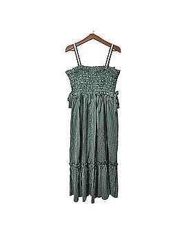 Hunter Bell Larissa Gingham Smocked Embroidered Midi Casual Dress (view 2)