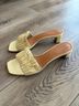 Reformation 100% Leather Yellow Heels Size 10 1/2 - photo 3