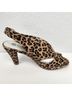 Eric Michael Animal Print Brown Heels Size 9 1/2 - photo 4