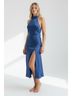Lulus 100% Polyester Solid Blue Cocktail Dress Size XS - photo 3