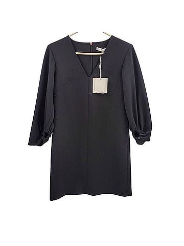 Tibi Shirred Sleeve V-neck Shift Dress Casual Dress (view 1)