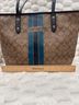 Coach Brown Teal Black Leather Tote One size - photo 14