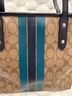 Coach Brown Teal Black Leather Tote One size - photo 8