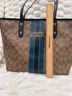 Coach Brown Teal Black Leather Tote One size - photo 5