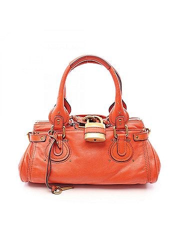 Chloé Chloé Chloe Paddington Handbag, Leather, Women's, Orange (view 1)