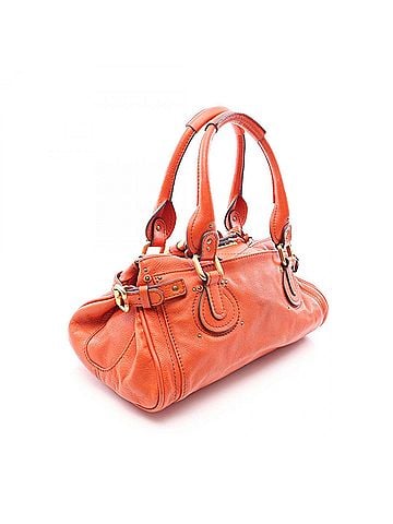 Chloé Chloé Chloe Paddington Handbag, Leather, Women's, Orange (view 2)