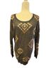 Mossimo Floral Multi Color Brown Gray Pullover Sweater Size M - photo 1