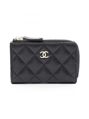 Chanel Chanel Matelassé Wallet with Keyring, Coin Purse, Caviar Leather (Grained Calfskin), Women's, Black, AP0221 (view 1)