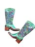Spring Step 100% Leather Snake Print Multi Color Boots Size EU 37 - photo 1