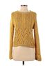BCBGMAXAZRIA Tweed Chevron-herringbone Yellow Bcbgmaxazria Pullover Sweater Size S - photo 1