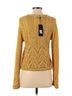 BCBGMAXAZRIA Tweed Chevron-herringbone Yellow Bcbgmaxazria Pullover Sweater Size S - photo 2