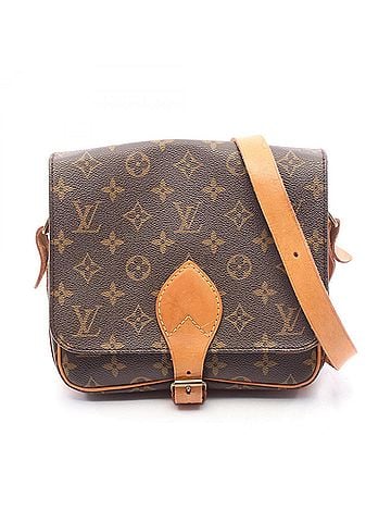 Louis Vuitton Louis Vuitton LOUIS VUITTON Cartouchiere MM Shoulder Bag Handbag Coated Canvas Leather Monogram Women's Brown M51253 (view 1)