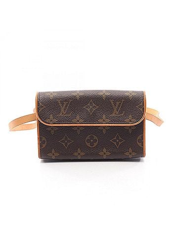 Louis Vuitton Louis Vuitton Pochette Florentine with Bouton Pression (S) Waist Bag, Body Handbag, Coated Canvas, Leather, Monogram, Women's, Brown, M51855 (view 1)